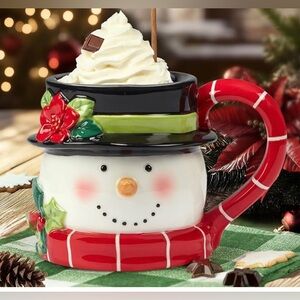 Certified International Holiday Magic Snowman 18oz Mugs Set of 4 Ceramic